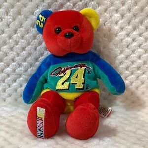 Vintage NASCAR Jeff Gordon 24 Rainbow Warrior Plush Bear 1999 🏁